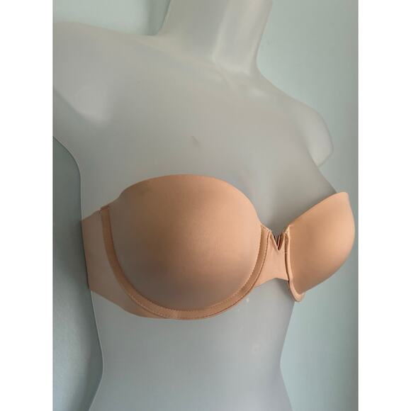 Victoria's Secret Push Up Strapless Bra Beige 34B - Picture 2 of 8
